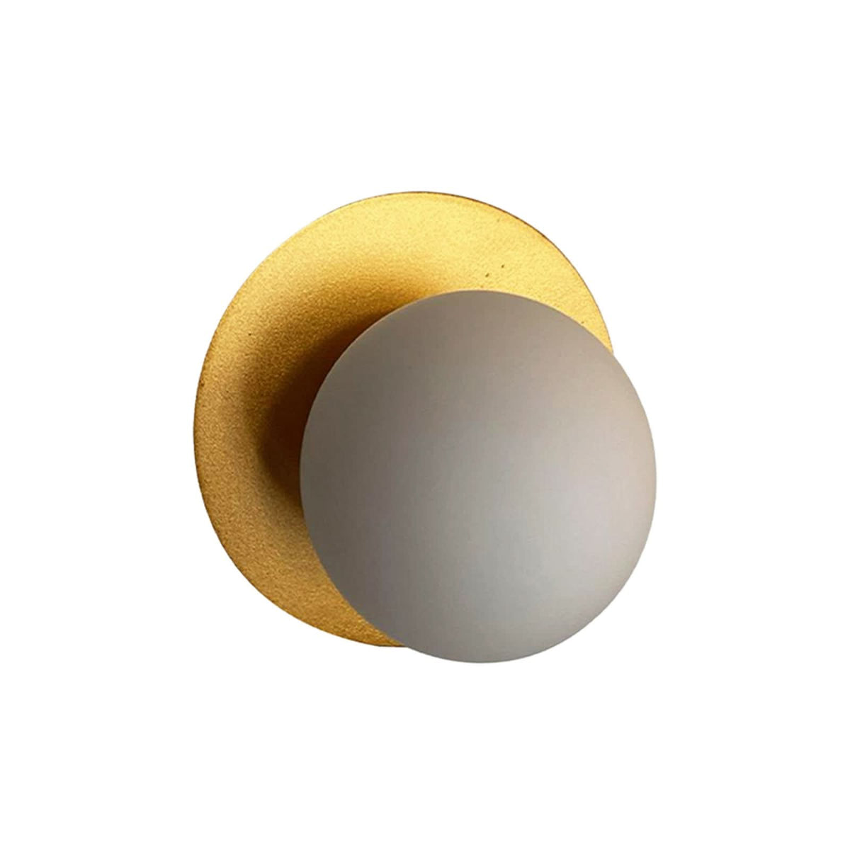 Applique murale Aylin en métal, doré et blanc, Ø 15 cm