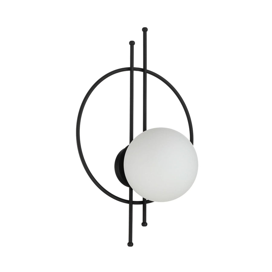 Applique murale Vintoise en verre, noir et blanc, hauteur 55 cm