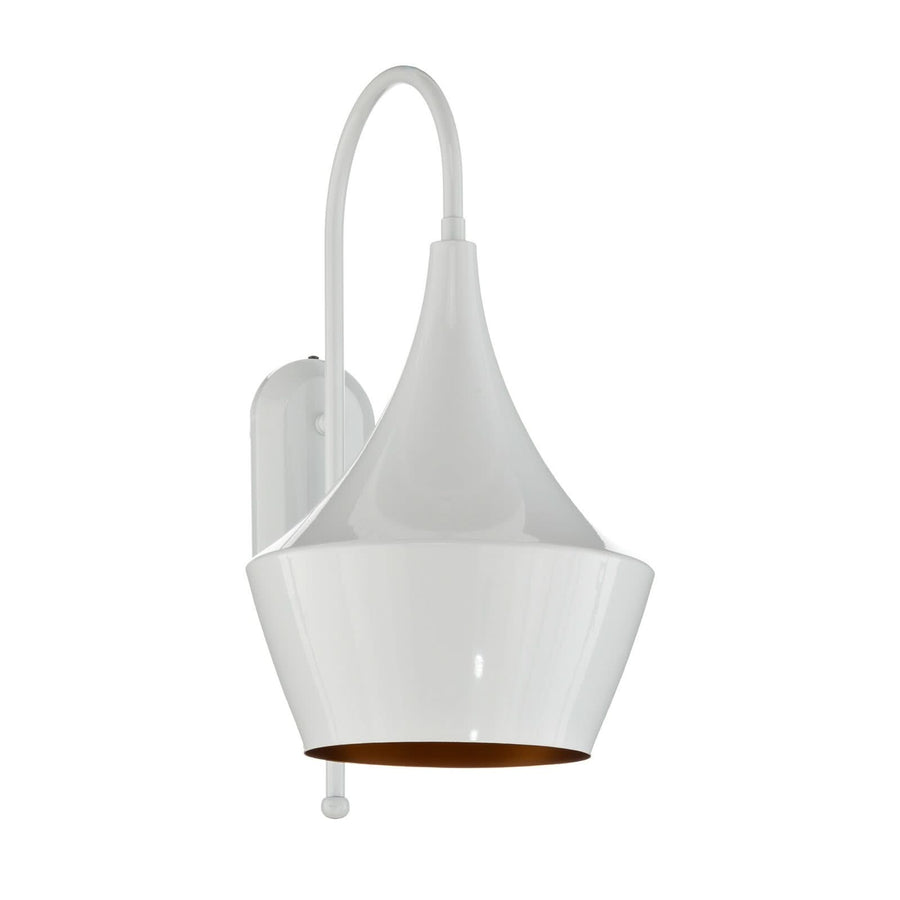 Applique murale Olaf en métal, blanc, Ø 25 cm