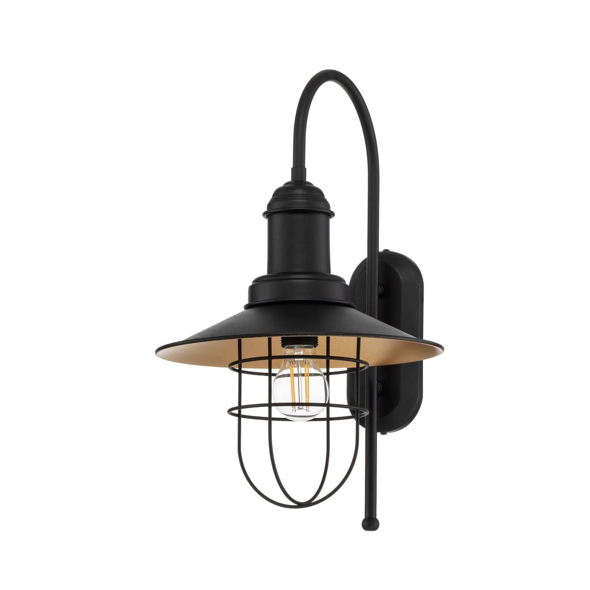 Applique murale Gadi en métal, noir, hauteur 48 cm