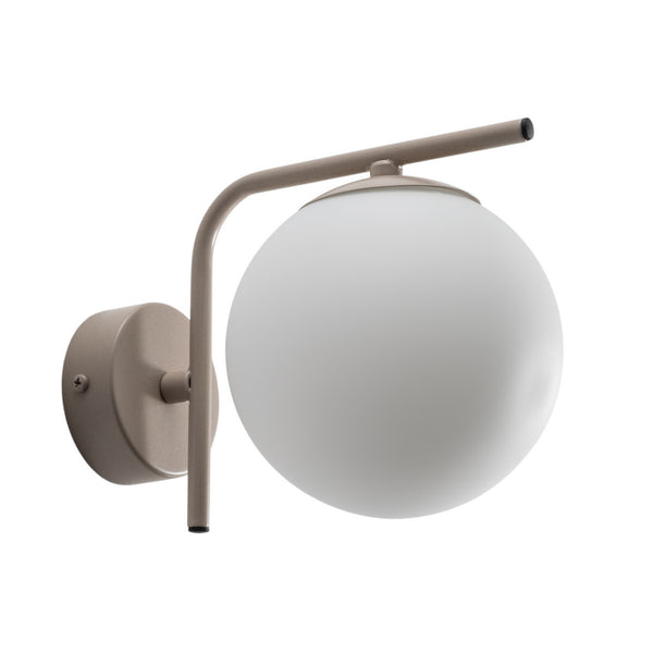 Applique murale Aurora en verre, beige et blanc, hauteur 17 cm