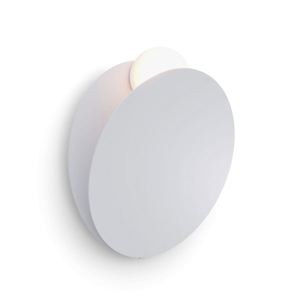 Applique murale LED Akoya en verre, blanc, Ø 30 cm