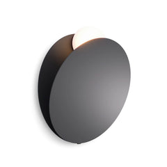 Applique murale LED Akoya en verre, anthracite, Ø 30 cm