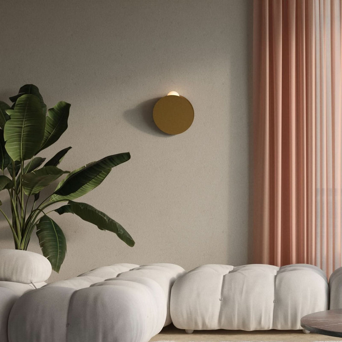Applique murale LED Akoya en verre, bronze, Ø 30 cm