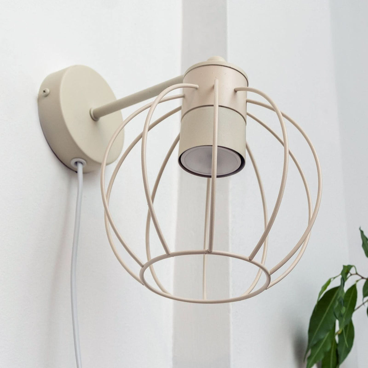 Applique murale Starlight en métal, crème, Ø 18 cm