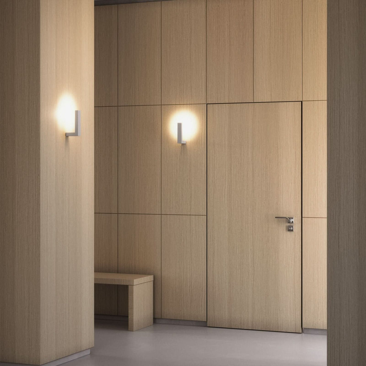 Applique murale LED Lancetta en aluminium, blanc, hauteur 18,5 cm