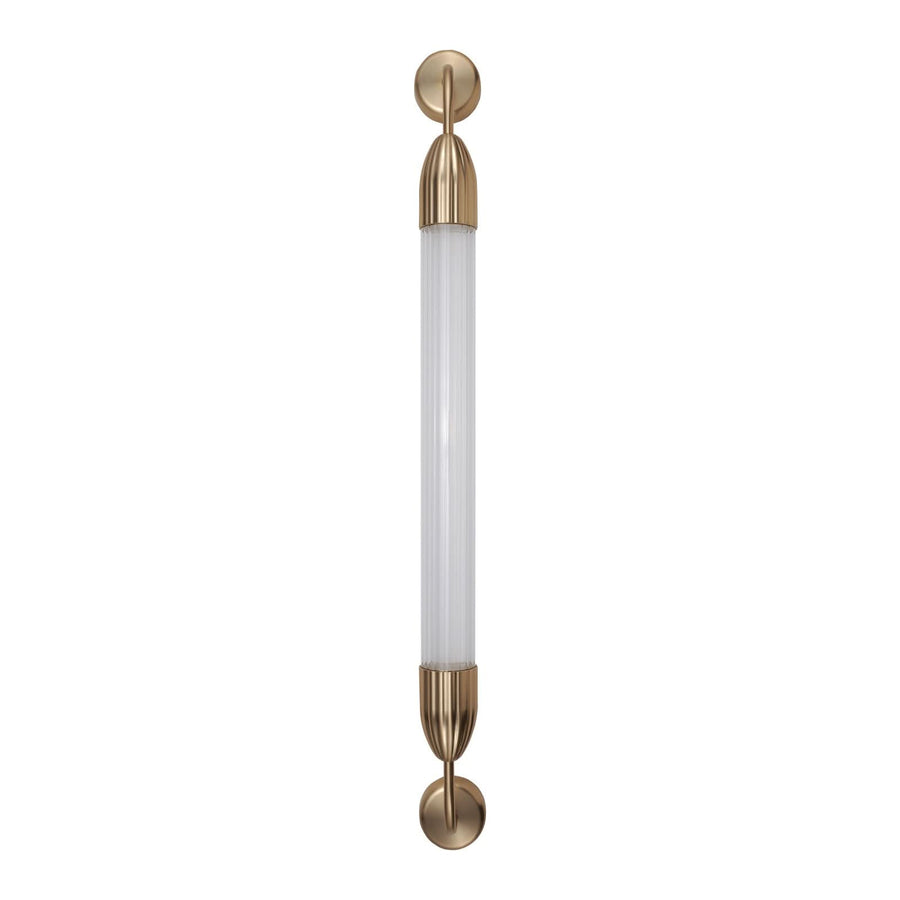 Applique murale Lemon Squeeze en verre, laiton et blanc, 15 W, longueur 94 cm