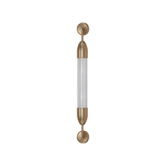 Applique murale Lemon Squeeze en verre, laiton et blanc, 15 W, longueur 77 cm