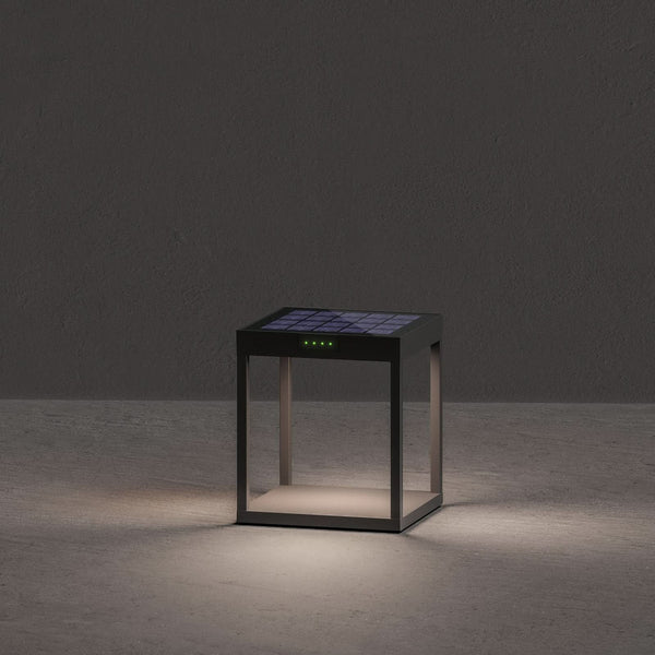 Lampe solaire d'extérieur LED Radia Ground en aluminium, anthracite, hauteur 24,5 cm, IP65