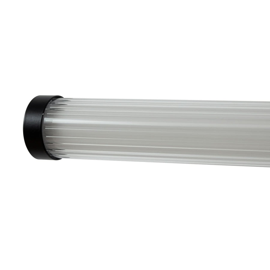 Applique murale LED Melisa en verre, noir, hauteur 9,4 cm, IP44