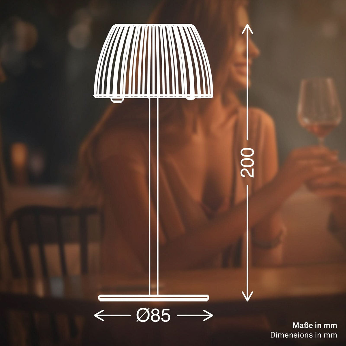Lampe à poser d'extérieur LED rechargeable Brilo en métal, beige, Ø 8,5 cm, IP44