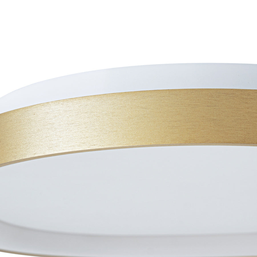 Plafonnier LED Asken en aluminium, doré, longueur 61 cm