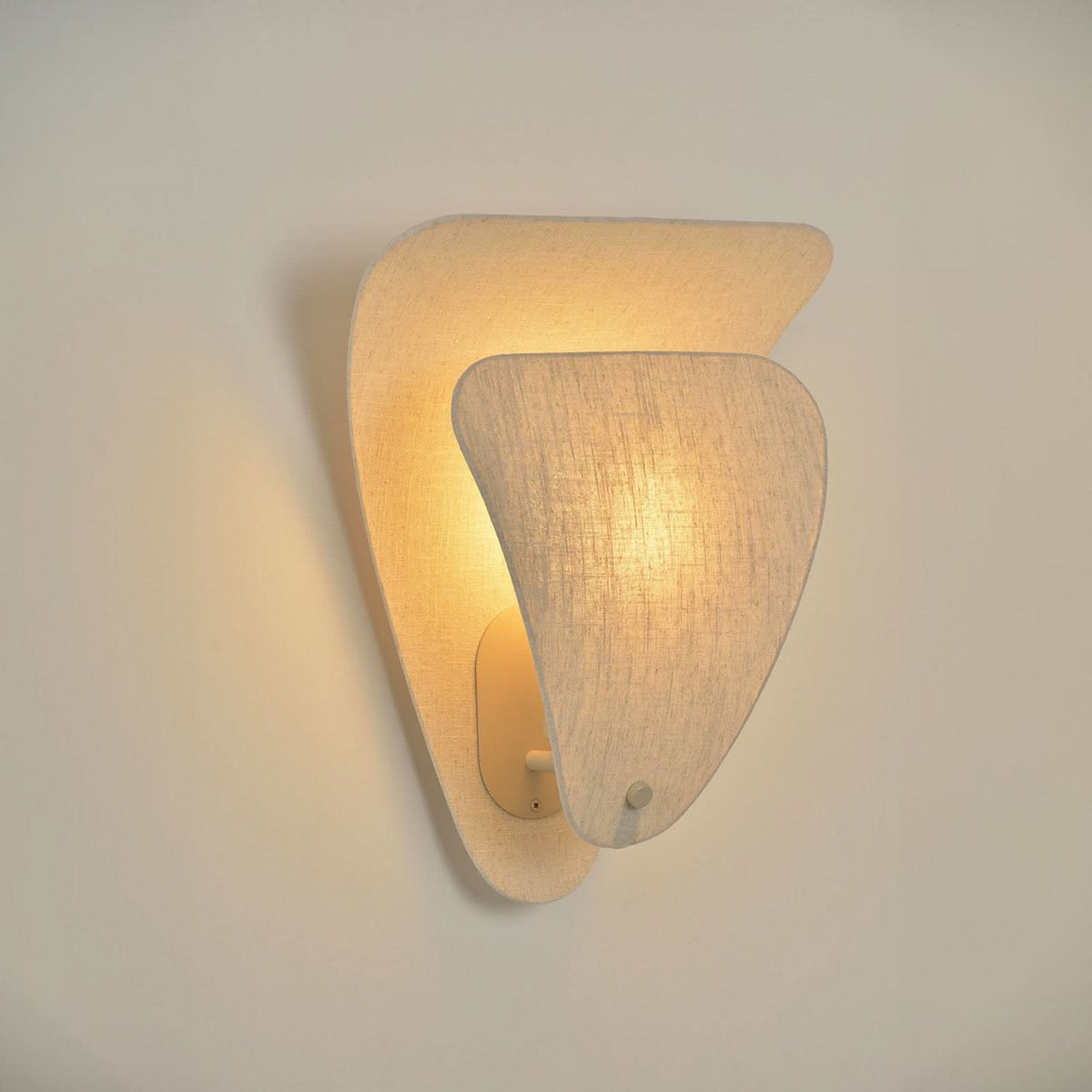 Applique murale Coquillage en bois, crème, hauteur 42 cm