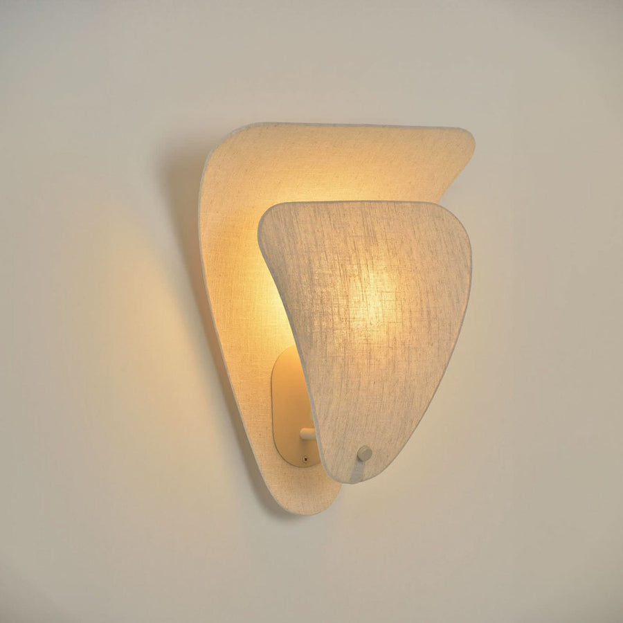 Applique murale Coquillage en bois, crème, hauteur 42 cm