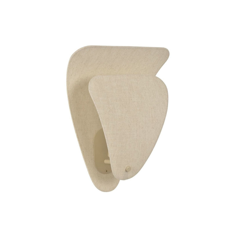 Applique murale Coquillage en bois, crème, hauteur 42 cm