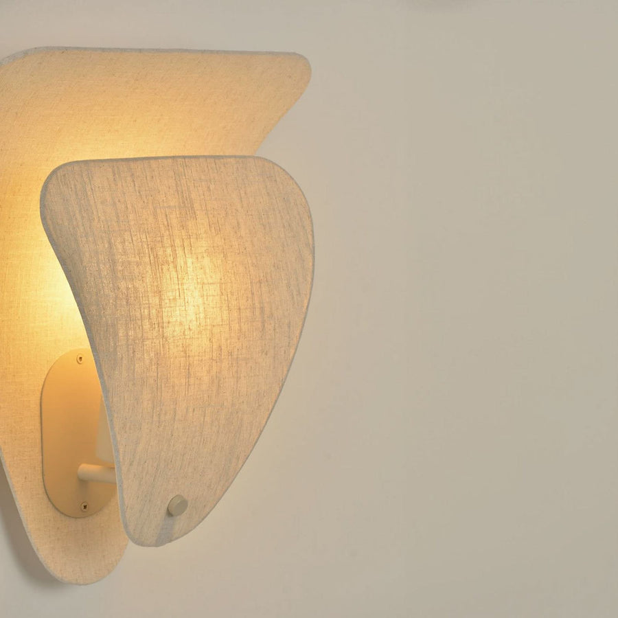 Applique murale Coquillage en bois, crème, hauteur 42 cm
