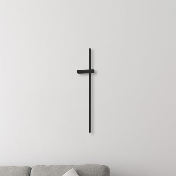 Applique murale LED Vision en métal, noir, hauteur 90 cm