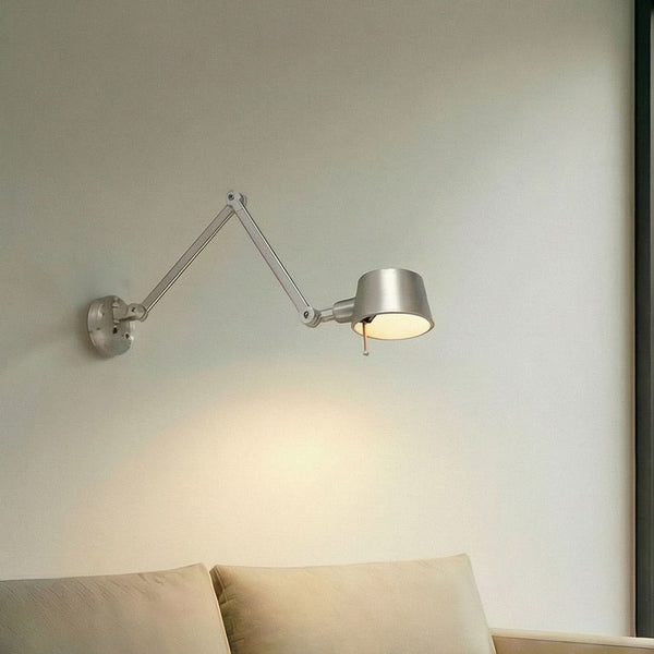 Applique murale Silka en métal, nickel, hauteur 14 cm, 15 W, largeur 16 cm, modèle 2