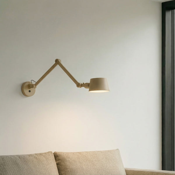 Applique murale Silka en métal, beige, hauteur 14 cm, 15 W, largeur 16 cm, modèle 2