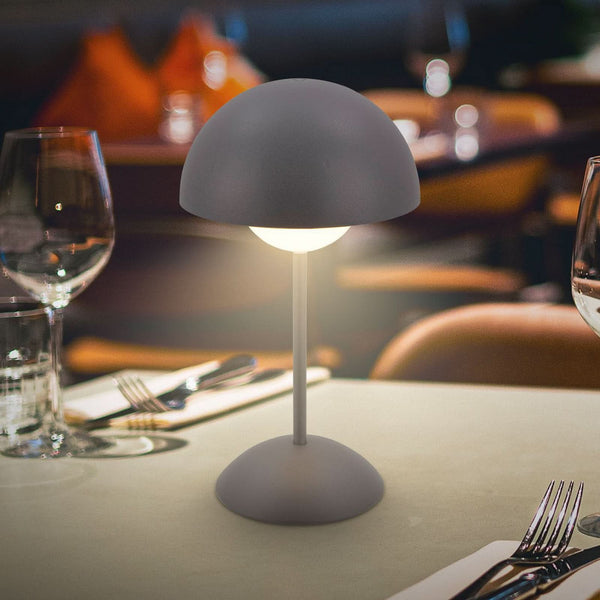 Lampe à poser d'extérieur LED rechargeable Kugle en métal, anthracite, Ø 16 cm, IP44