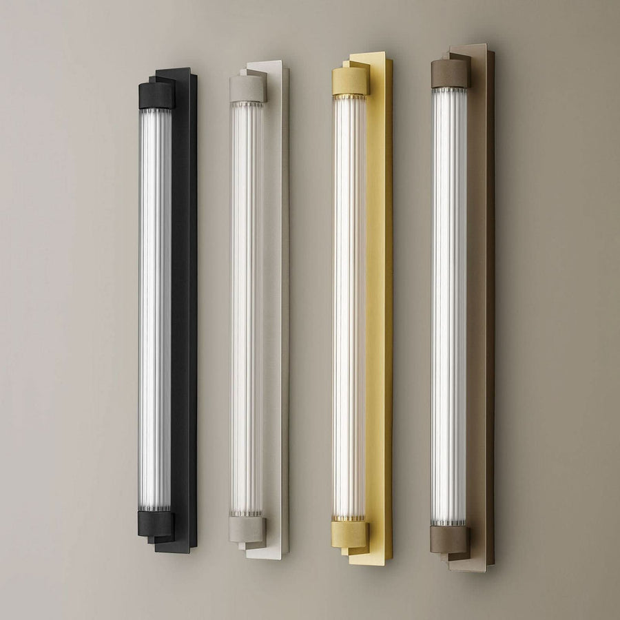 Applique murale LED Charmer en verre, marron, IP44