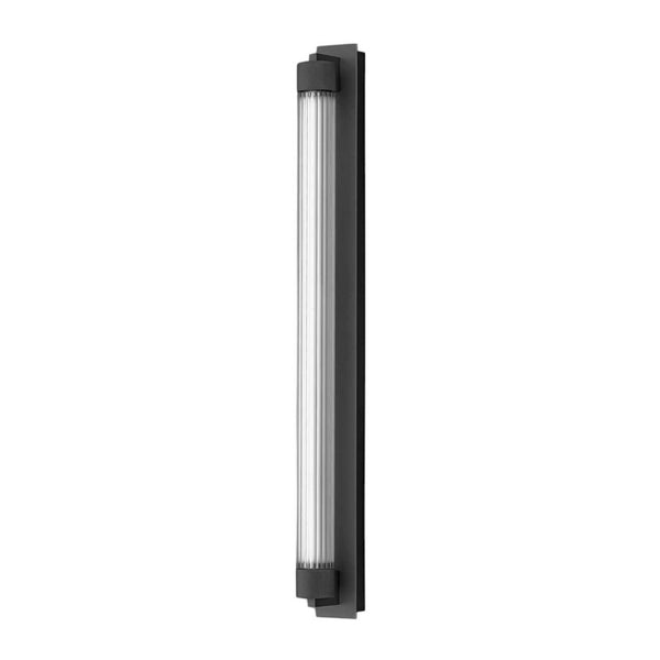 Applique murale LED Charmer en verre, noir, IP44