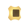 Applique murale LED Ornato Square en aluminium, doré et marron, hauteur 34,2 cm
