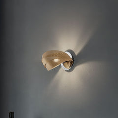 Applique murale Vento en métal, doré et noir, hauteur 14 cm