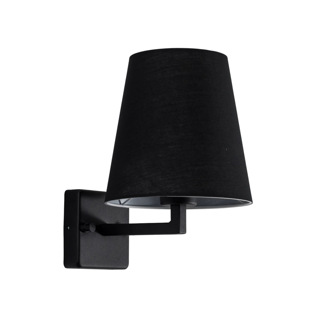 Applique murale Profil en tissu, noir, Ø 18 cm