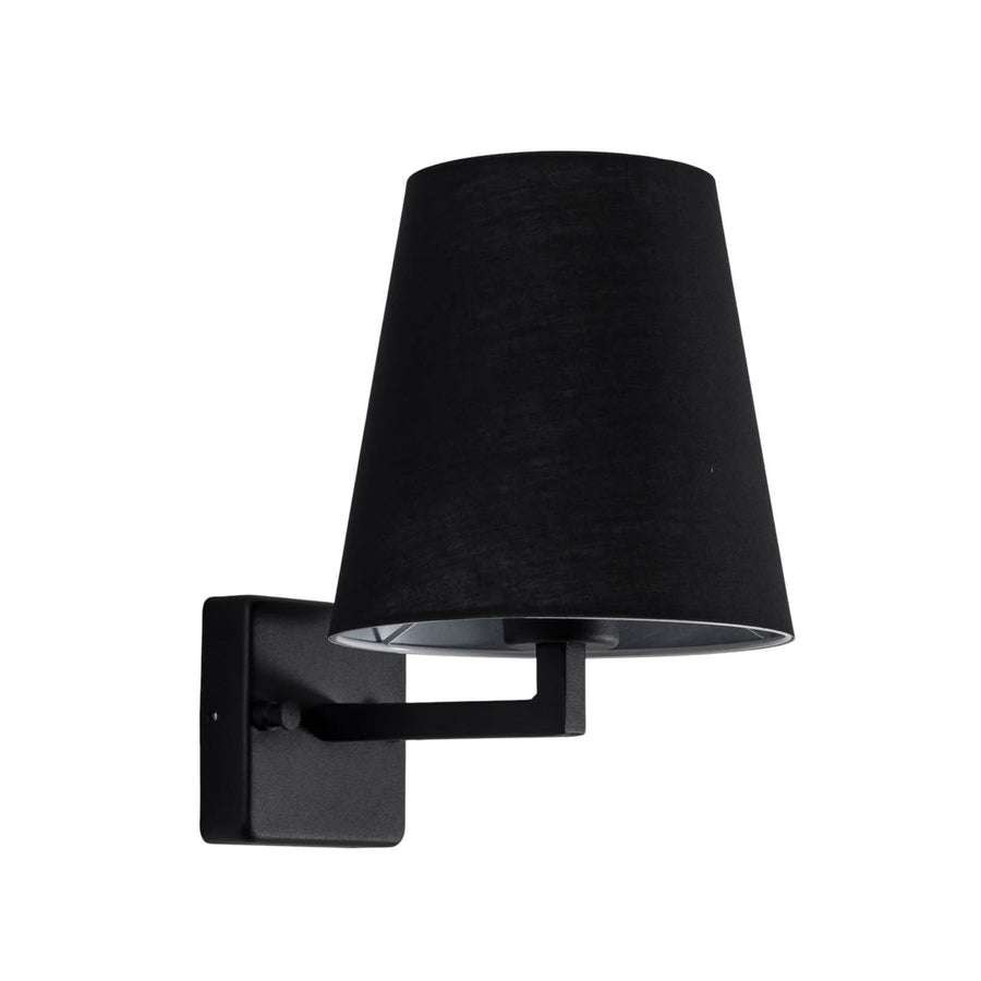 Applique murale Profil en tissu, noir, Ø 18 cm