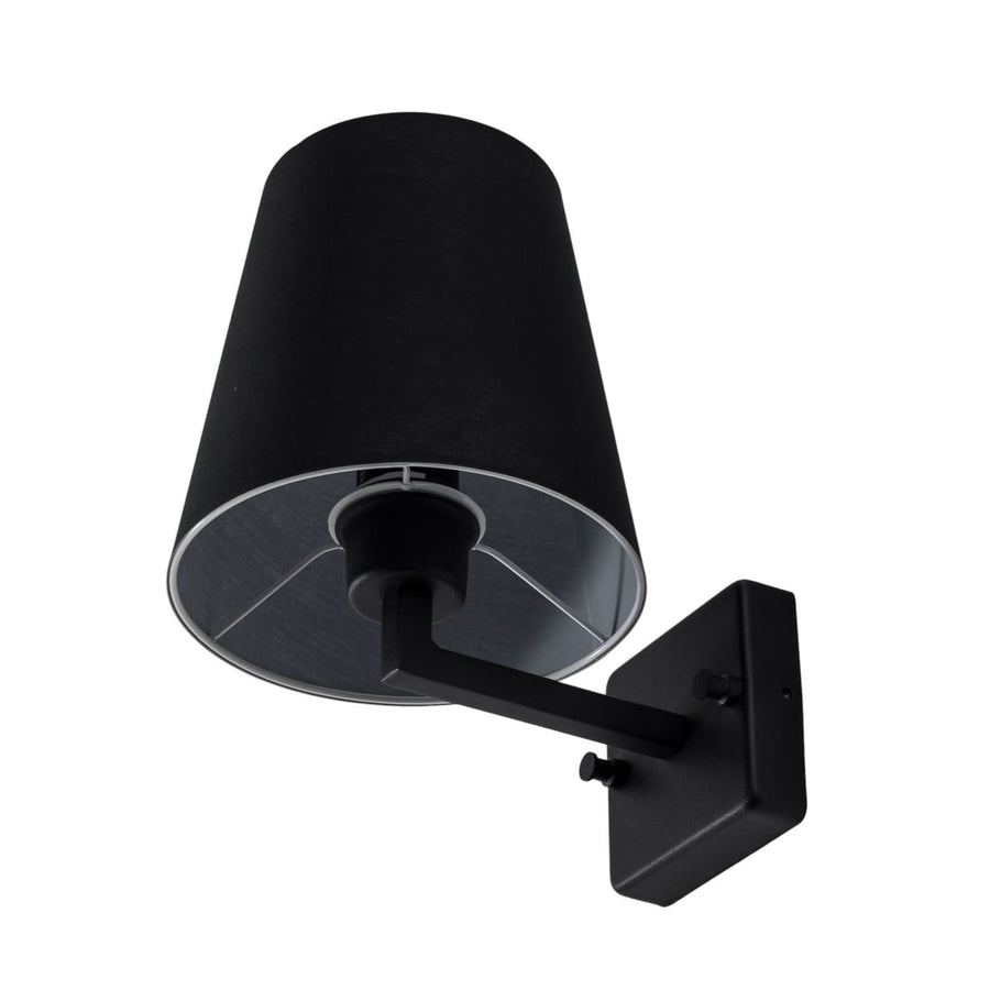 Applique murale Profil en tissu, noir, Ø 18 cm