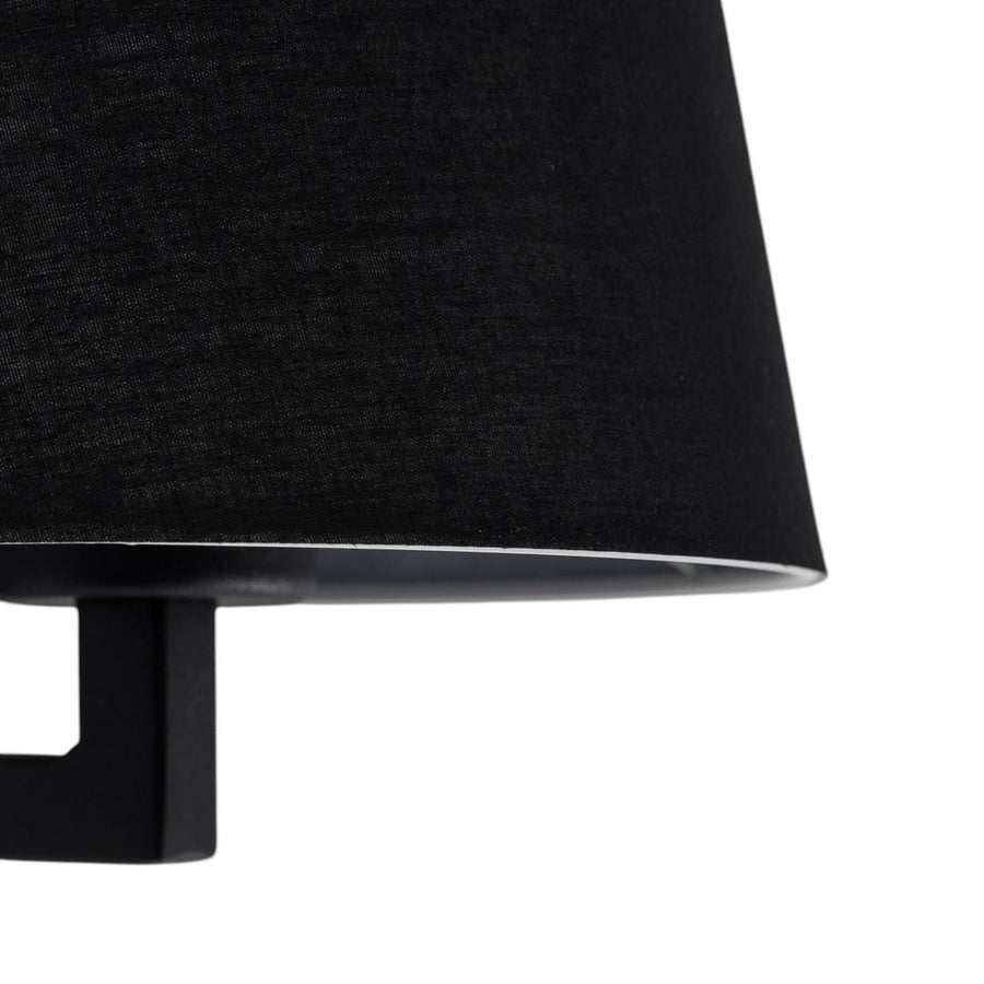 Applique murale Profil en tissu, noir, Ø 18 cm
