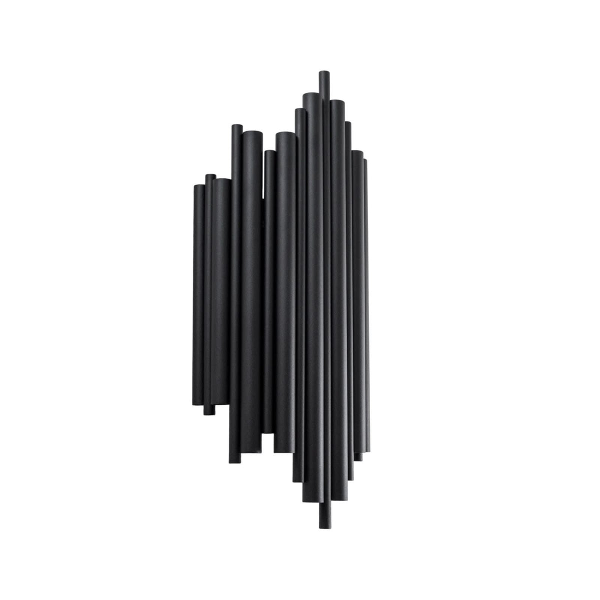 Applique murale Reis en métal, noir, hauteur 50 cm