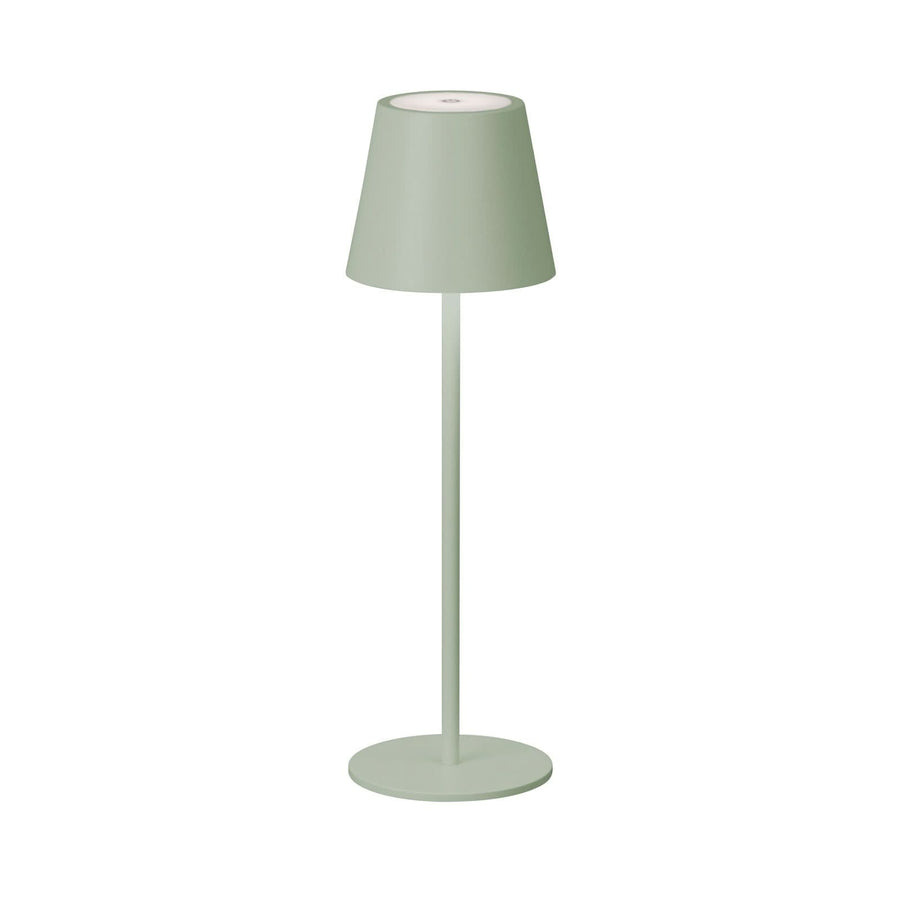 Lampe à poser d'extérieur LED rechargeable Viletto en métal, vert, Ø 11 cm, IP54