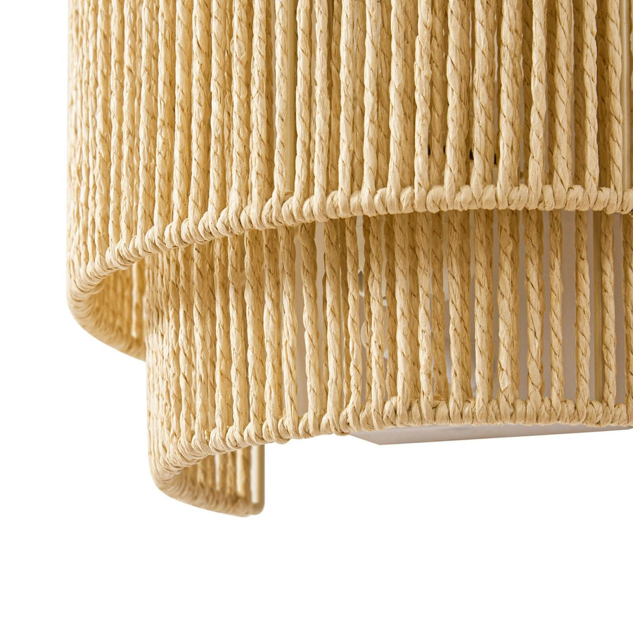 Applique murale Anuva en papier, beige, hauteur 25 cm
