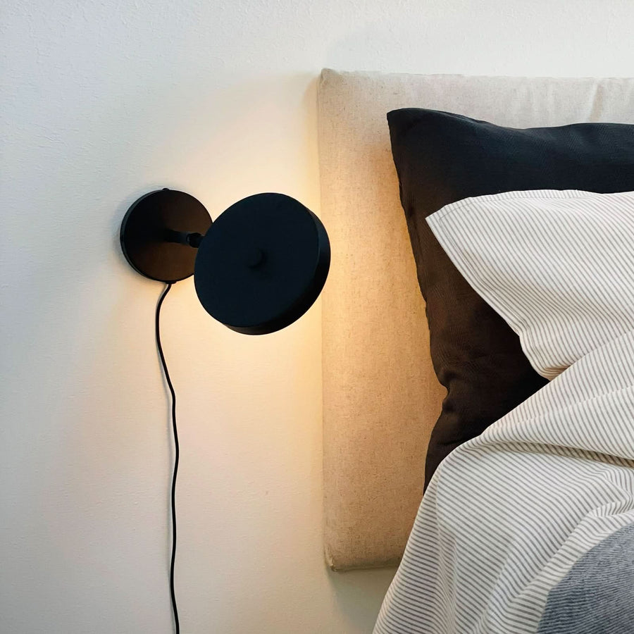 Applique murale LED Starlight en métal, noir, Ø 14 cm