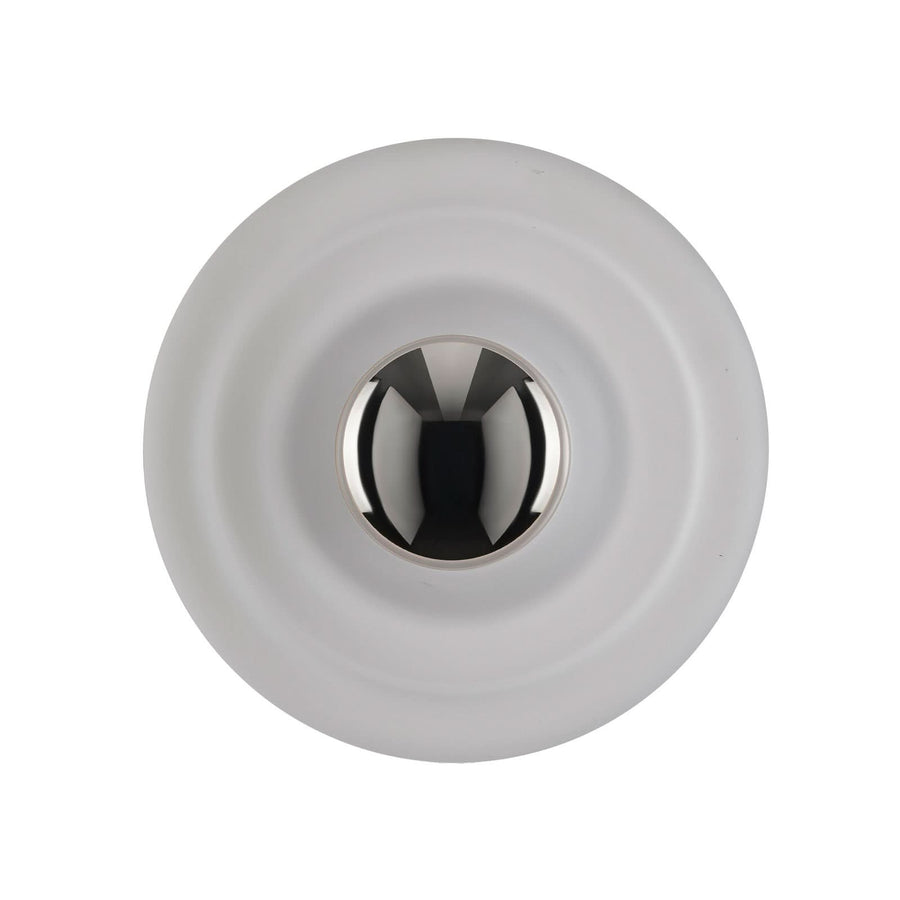 Applique murale LED Press Sphere Mini en verre, blanc satiné, Ø 21,5 cm