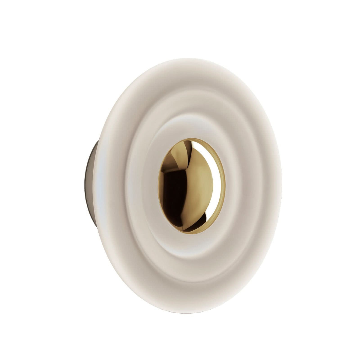 Applique murale LED Press Sphere Mini en verre, blanc satiné, Ø 21,5 cm