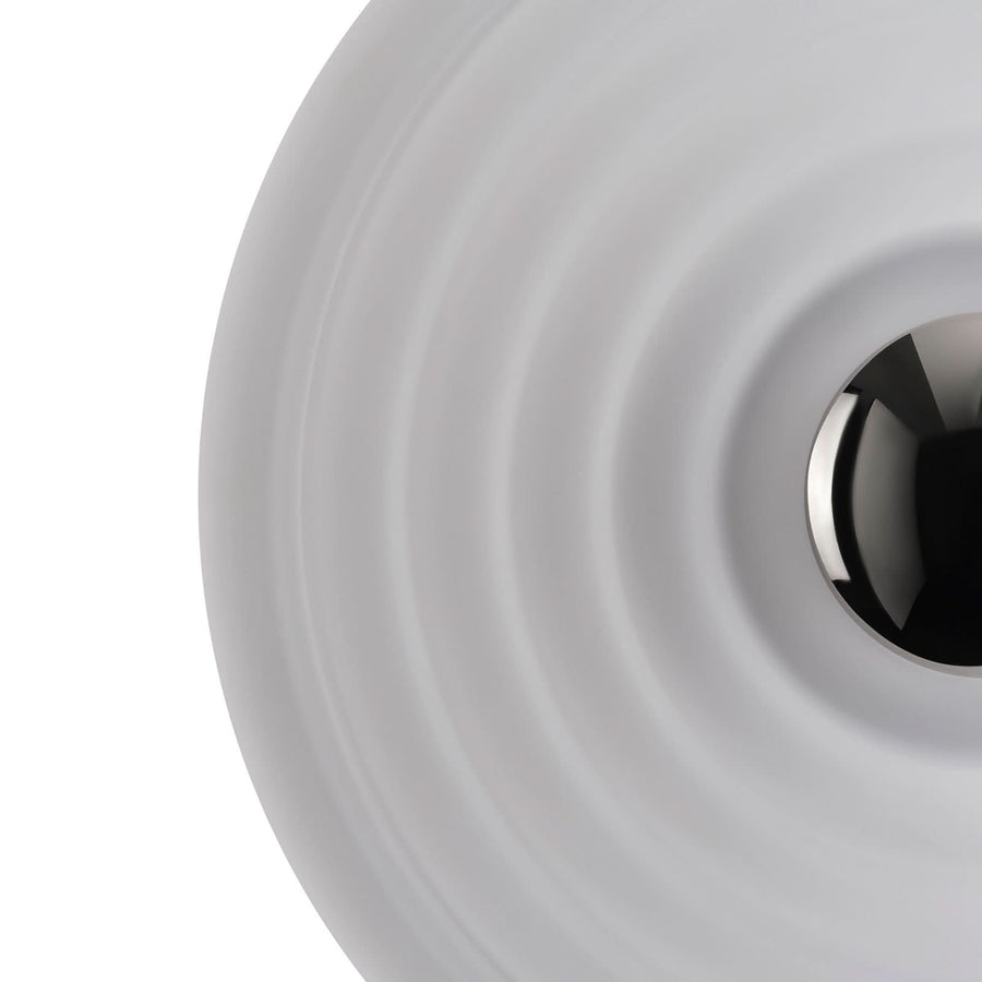 Applique murale LED Press Sphere en verre, blanc satiné, Ø 35 cm