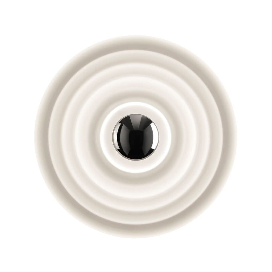 Applique murale LED Press Sphere en verre, blanc satiné, Ø 35 cm