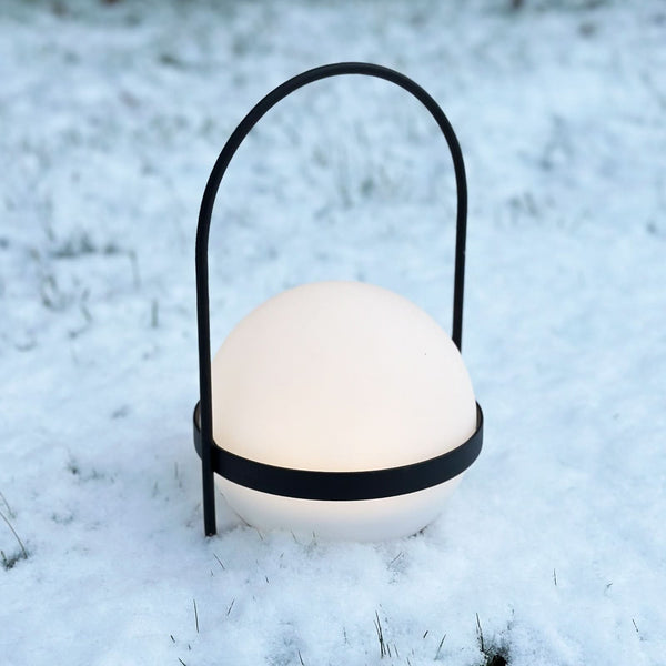 Lampe solaire d'extérieur LED Summer en métal, noir et blanc, Ø 16,1 cm, IP44