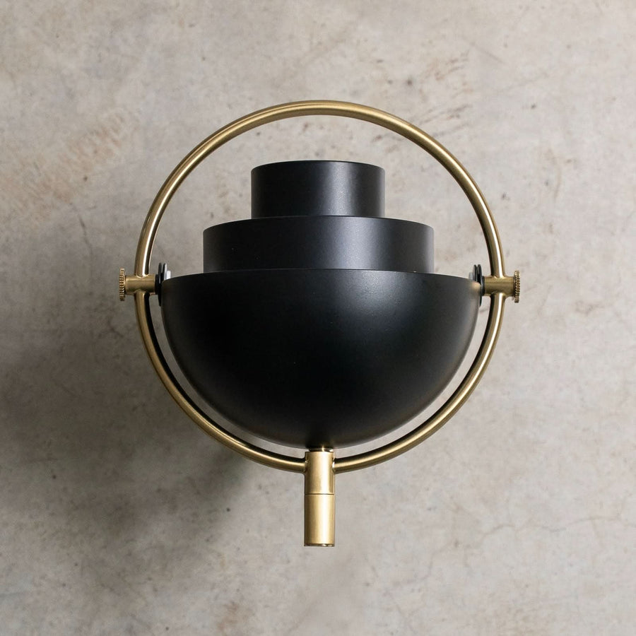 Applique murale Multi-Lite en laiton, noir, hauteur 21 cm