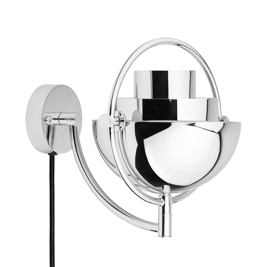 Applique murale Multi-Lite en laiton, chromé, hauteur 21 cm