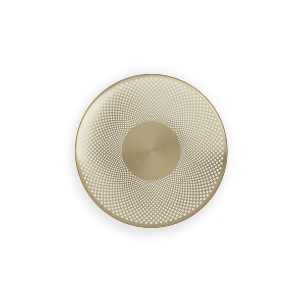 Applique murale LED Glint en aluminium, laiton, Ø 25 cm