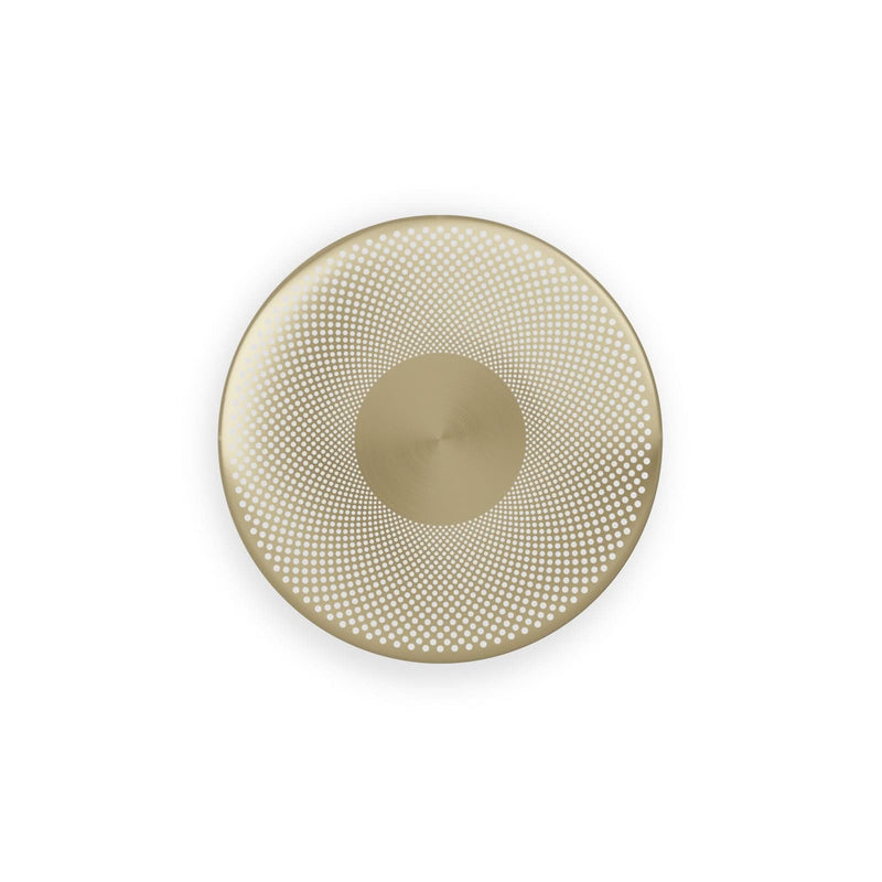 Applique murale LED Glint en aluminium, laiton, Ø 25 cm