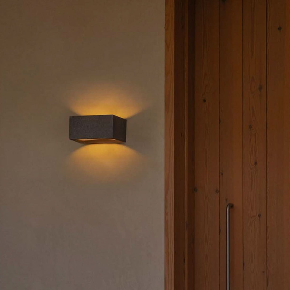 Applique d'extérieur LED Glint en béton, gris, hauteur 15,7 cm, 3000 K