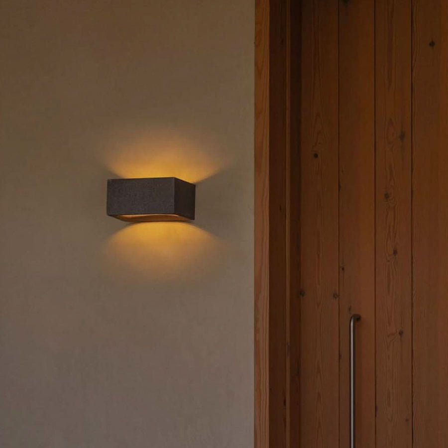 Applique d'extérieur LED Glint en béton, gris, hauteur 15,7 cm, 3000 K