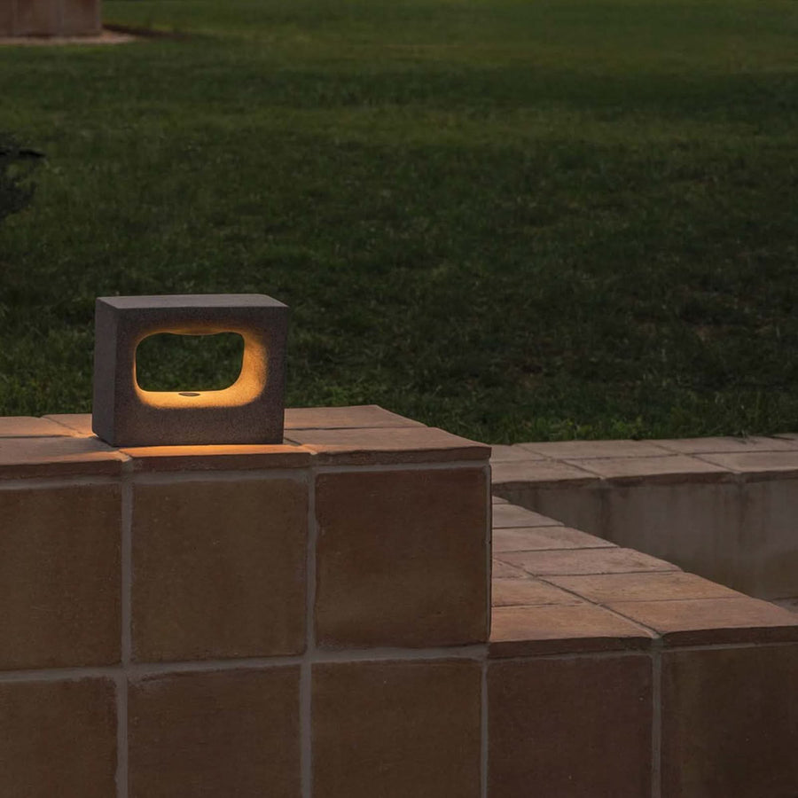 Applique d'extérieur LED Glint en béton, gris, hauteur 15,7 cm, 3000 K
