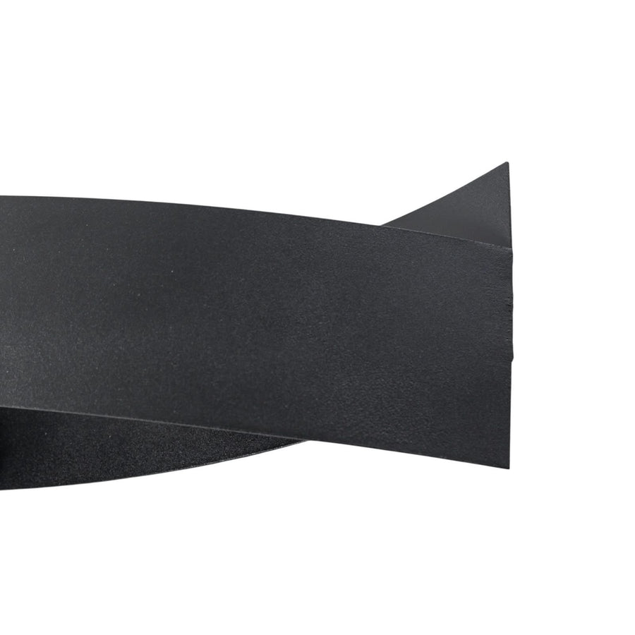 Applique murale Tadhg en métal, noir, hauteur 11 cm