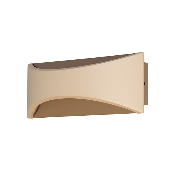 Applique murale LED Rio en métal, beige et sable, hauteur 9 cm